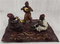 3 Musicians on Rug Cold Painted Vienna Bronze