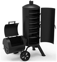 Heavy-Duty Vertical Charcoal Smoker & Grill