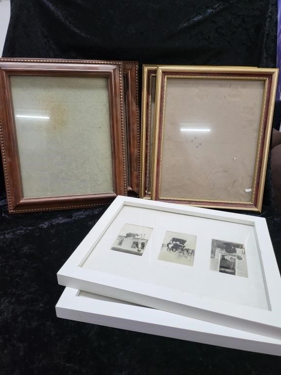 3 pairs of matching picture frames with unbroken