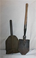 2 Military E-Tools (1 w/ Sheath