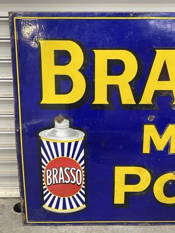Sold at Auction: BRASSO METAL POLISH SIGN