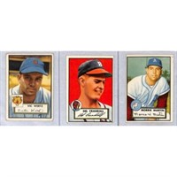 (3) 1952 Topps Baseball Cards