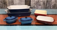 Various casserole dishes