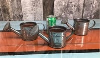 Miniature galvanized watering cans/planters