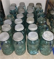 Medium Blue Mason Jar Collection - E