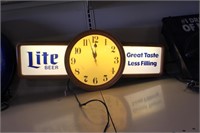 Miller Lite lighted clock