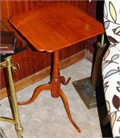 outstanding Tiger maple candlestick table custom c