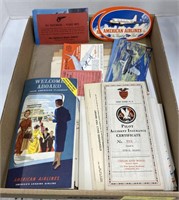 Mixed lot of airline memorabilia