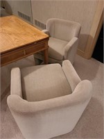 Set of 4 rolling chairs. Basement nook.