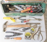 Metal Tote with Assorted Tools