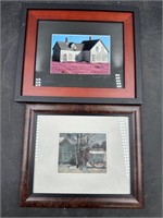 2 Framed Pieces Focused on the House