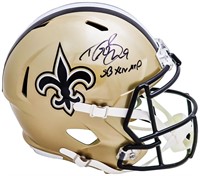 Drew Brees Autographed  Saints Gold Helmet