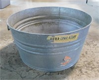 Wheeling No. 2 galvanized wash tub, 22" diam.