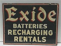 DST Exide Batteries Recharging Rentals Sign