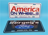 America On Wheels & Bergey's Ford PA License Plate