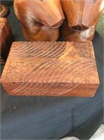 Carved wooden trinket box