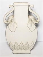 White Elephant Ceramic Vase