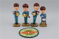 Beatles Bobble Head Dolls and Patch