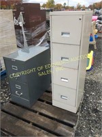 TWO DRAWER CABINET & FOUR DRAWER FILE CABINET