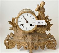 19th century French spelter mantel clock