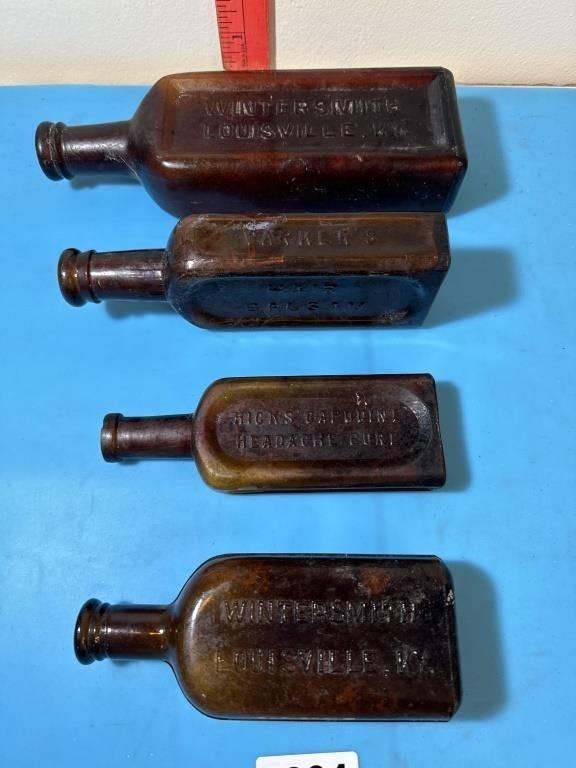 Amber glass medicine/tonic bottles