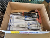 3 New Needle Nose Pliers, Clamp & Shears