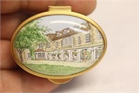 An Enamel Staffordshire Trinket Box