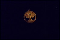 Vintage 10K Gold Tree of Life Charm