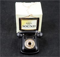 Vintage Black Die Cast Telephone Cigarette Lighter