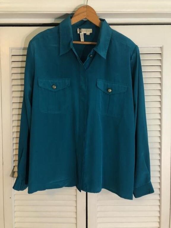 VINTAGE SK & COMPANY POLYESTER SHIRT SIZE 14