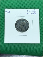 1951 Canada 5 Cents Coin