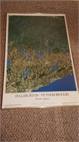 FRAMED HALIBURTON/PETERBOROUGH SATELLITE MAP