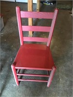 Red Ladder back chair