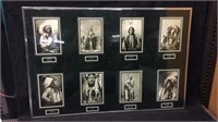8 Indian Chief Cabinet Cards Framed and Matted