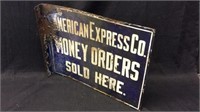 American Express Enamel Double Sided Sign