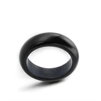 Black Jade Ring Band - Size 7