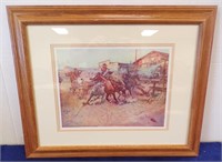 FRAMED & MATTED CHARLES RUSSELL PRINT, 1908.....
