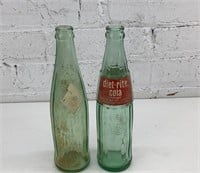 Pair of vintage soda bottles