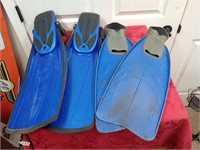 Two sets of flippers