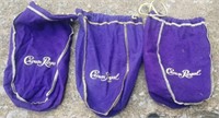 Three Crown Royal Bags