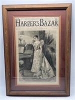 Antique Harper’s Bazar 1896 Magazine Cover