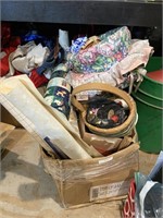 Sewing Basket and cloth