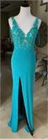 Aquamarine La Femme Dress 20640 Sz 4