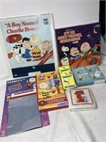 Peanuts video disc, great pumpkin game, toys lot