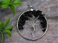 STONE TREE OF LIFE WIRE WRAPPED PENDANT ROCK STONE