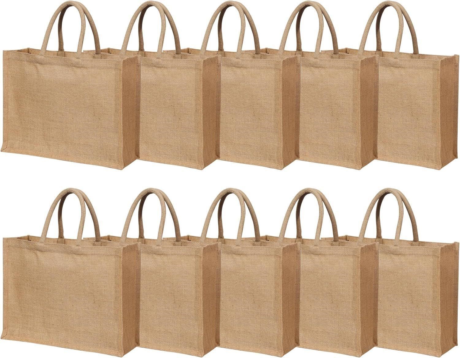 Jute Burlap Tote Bags with Handle