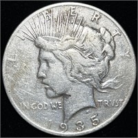 1935 NICE CIRC 90% SILVER PEACE DOLLAR COIN