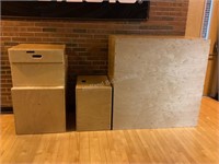 Wood Plyo Boxes/Platforms, 5 total
