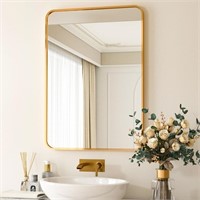 SE6043 Wall Mirror Rounded CornersGold26x38