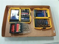 assortment of drill bits, driver bits